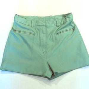 Phillip Lim 3.1 leather shorts sea foam green/aqua